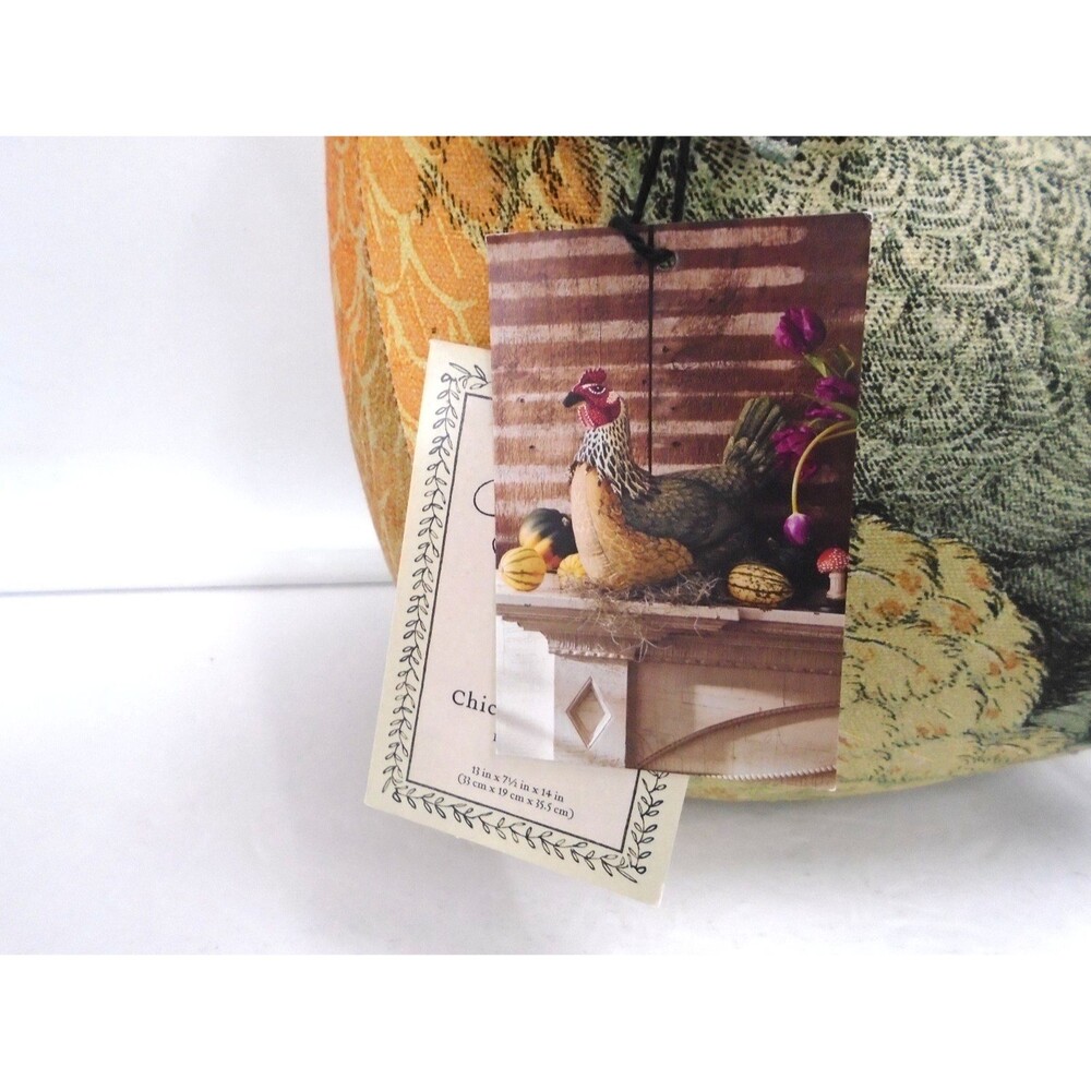 14"x13" Beaded Chicken Novelty Plush Pillow - John Derian 2024 Target Collection - Picture 3 of 8